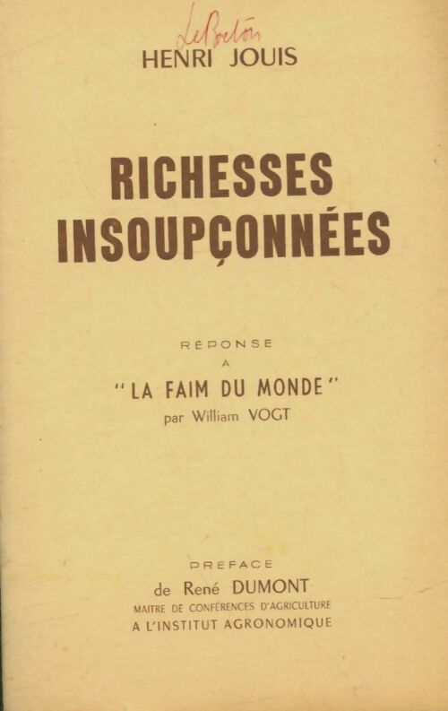 Livrenpoche : Richesses insoupçonnées - Henri Jouis - Livre