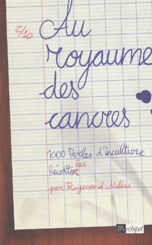 Livrenpoche : Au royaume des cancres - Raymond Milesi - Livre