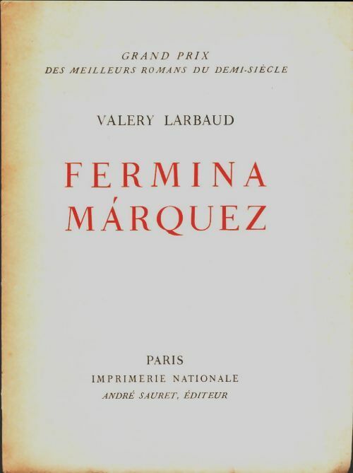 Livrenpoche : Fermina Marquez - Valery Larbaud - Livre