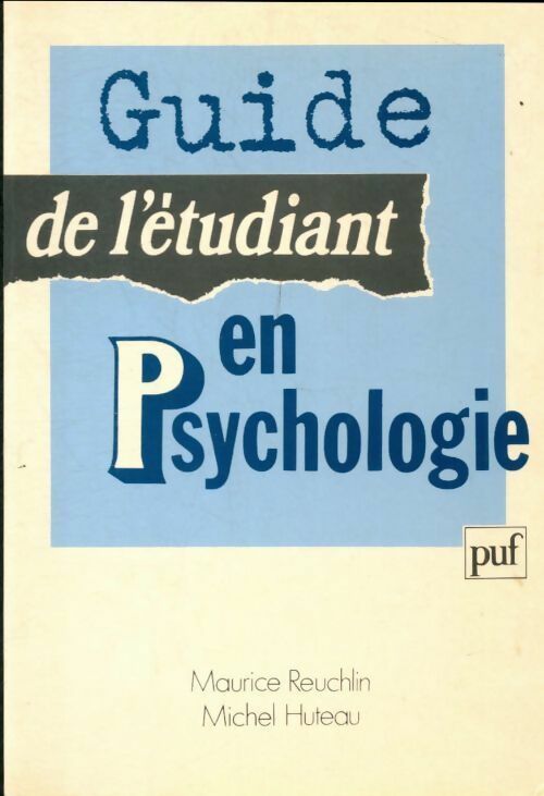 Livrenpoche : Guide de l'étudiant en psychologie - M. Reuchlin - Livre