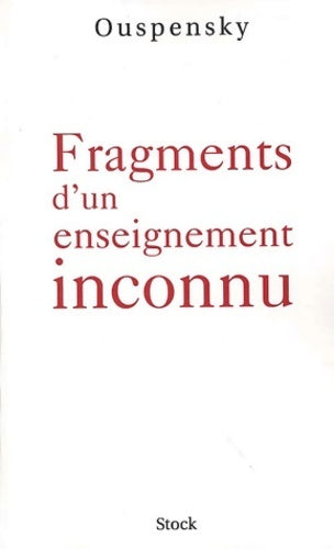 Livrenpoche : Fragments d'un enseignement inconnu - Ouspensky - Livre