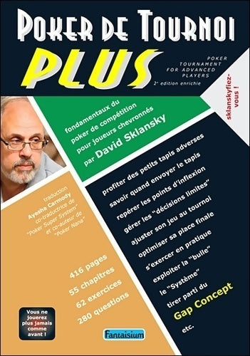 Livrenpoche : Poker de tournoi plus - David Sklansky - Livre