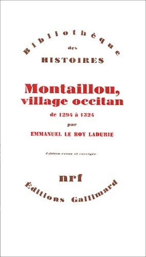 Livrenpoche : Montaillou village occitan de 1294 à 1324 - Emmanuel Le Roy Ladurie - Livre