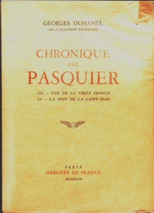 Livrenpoche : Chronique des Pasquier Tome II - Georges Duhamel - Livre