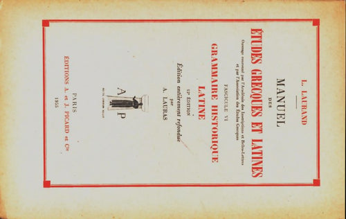 Livrenpoche : Manuel des études grecques et latines fascicule VI - L Laurand - Livre