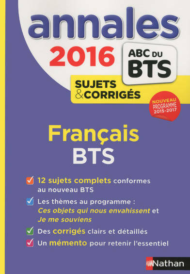 Livrenpoche : Annales abc du BTS 2016 français - Miguel Degoulet - Livre