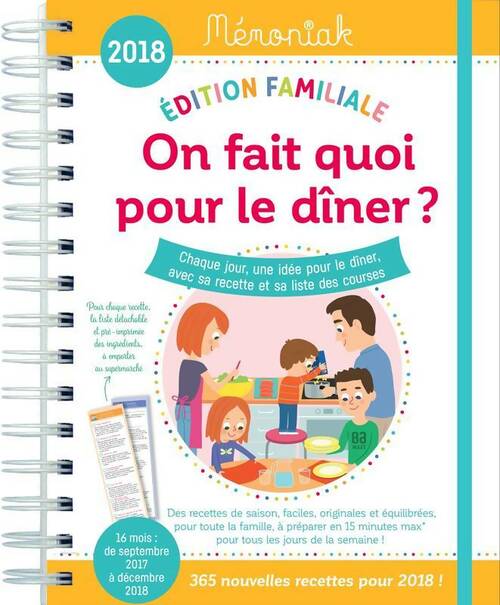Livrenpoche : On fait quoi pour le dîner ? mémoniak 2017-2018 - Emilie Thuillez - Livre
