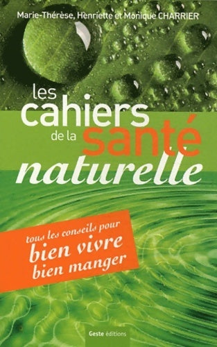 Livrenpoche : Cahiers de la santé naturelle - Charrier - Livre