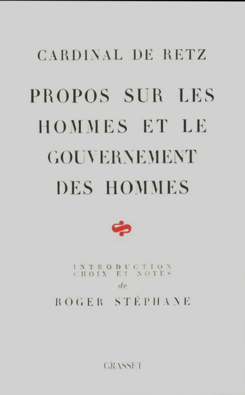 Livrenpoche : Propos sur les hommes et le gouvernement des hommes - Cardinal De Retz - Livre
