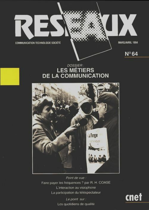 Livrenpoche : Réseaux n°64 : Les métiers de la communication - Collectif - Livre