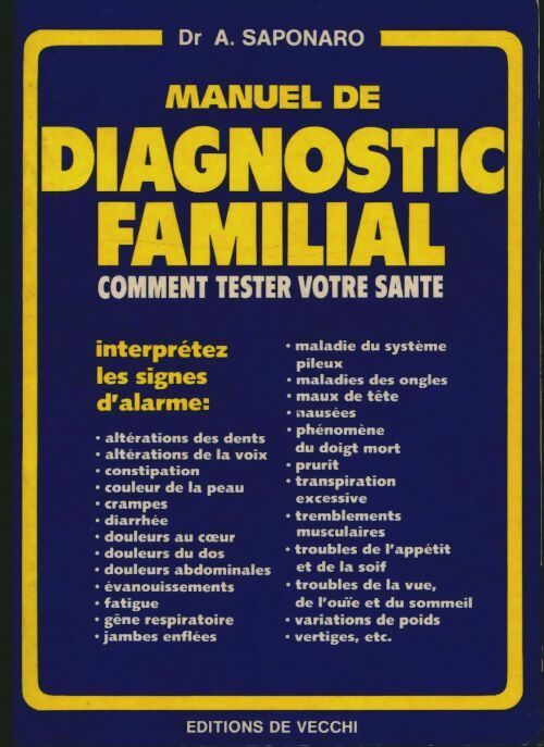 Livrenpoche : Manuel de diagnostic familial - Docteur Aldo Saponaro, Aldo Saponaro - Livre