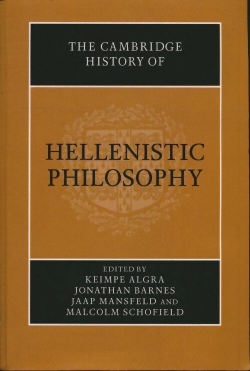 Livrenpoche : The cambridge history of hellenistic philosophy - Collectif - Livre