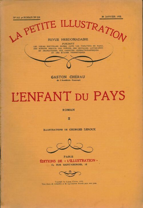 Livrenpoche : La petite illustration n°562 Roman n°259 : L'enfant du pays II - Collectif - Livre