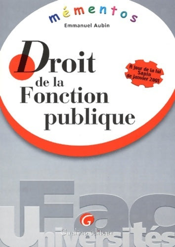 Livrenpoche : Fac universités : Mémentos lmd - Emmanuel Aubin - Livre