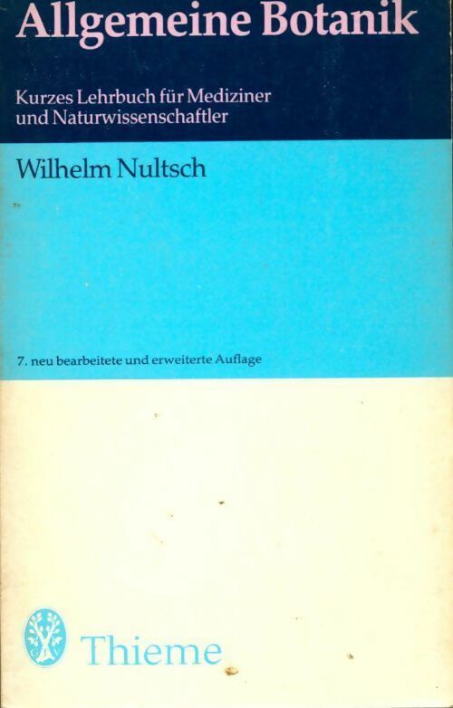 Livrenpoche : Allgemeine botanik - Wilhelm Nultsch - Livre