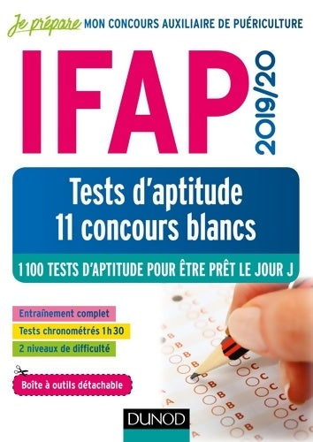 Livrenpoche : Ifap 2019/20 tests d'aptitude - 11 concours blancs : Concours auxiliaire de puériculture - 1100 tests d'aptitude pour être prêt le jour j (2019-2020) - Benoit Priet - Livre
