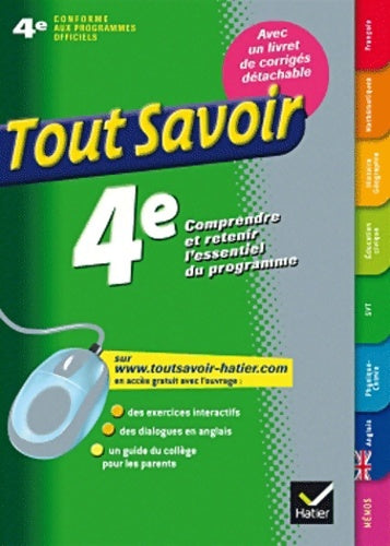 Livrenpoche : Toutes les matières 4e - tout savoir : Ouvrage de révision et d'entraînement - Christine Formond - Livre