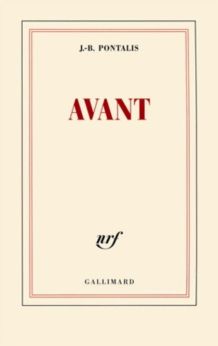 Livrenpoche : Avant - Jean-Bernard Pontalis - Livre
