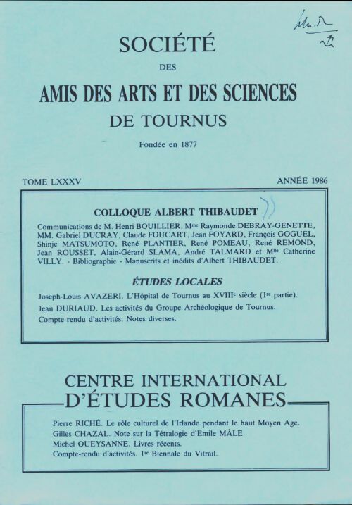 Livrenpoche : Société des amis des arts et des sciences de Tournus Tome LXXXV - Collectif - Livre