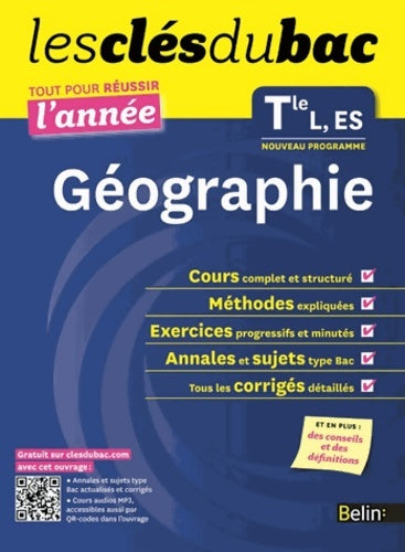 Livrenpoche : Géographie Terminales L, ES - Nicolas Balaresque - Livre