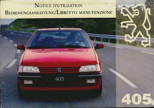 Livrenpoche : Peugeot 405 manuel d'utilisation - Collectif - Livre