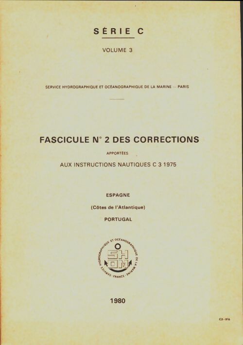 Livrenpoche : Fascicule n°2 des corrections apportées aux instructions nautiques C3 1975 - Collectif - Livre
