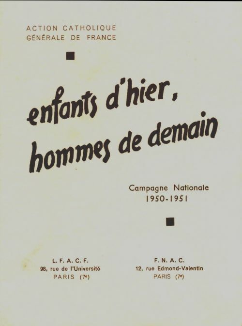 Livrenpoche : Enfants d'hier, hommes de demain - Collectif - Livre