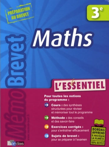 Livrenpoche : Maths 3e - Aleth Gallice - Livre