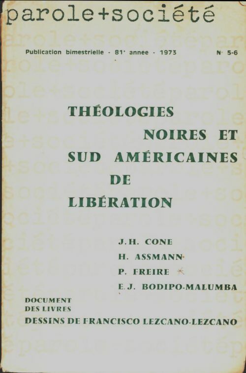 Livrenpoche : Parole + société n°5-6 : théologie noires et sud américaines de libération - Collectif - Livre