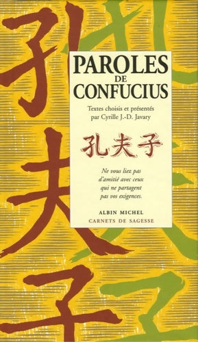Livrenpoche : Paroles de confucius - Cyrille J. -d Javary - Livre