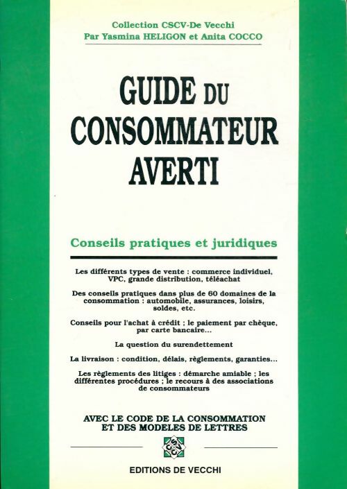 Livrenpoche : Guide du consommateur averti - Anita Yasmina; Cocco - Livre