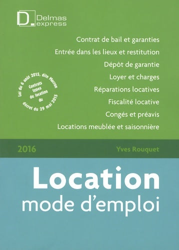 Livrenpoche : Location mode d'emploi - Adrien Matillon - Livre