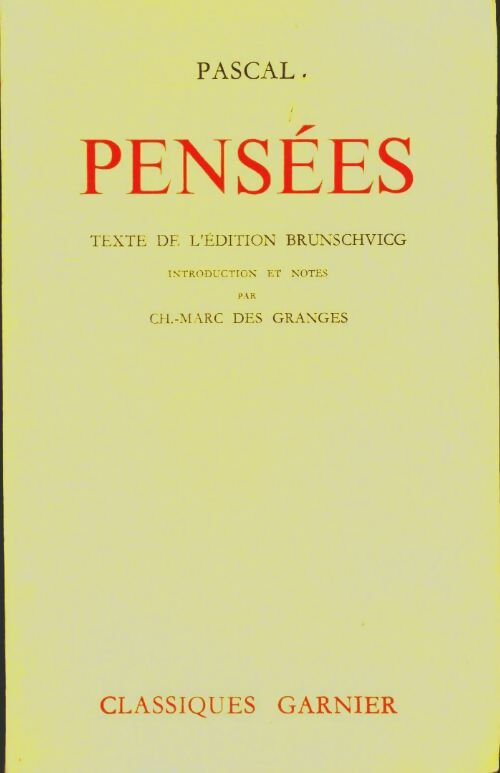 Livrenpoche : Pensées - Pascal - Livre