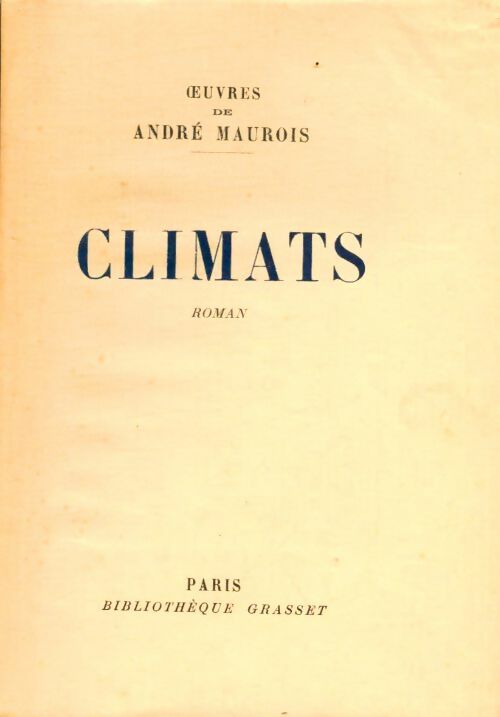 Livrenpoche : Climats - André Maurois - Livre