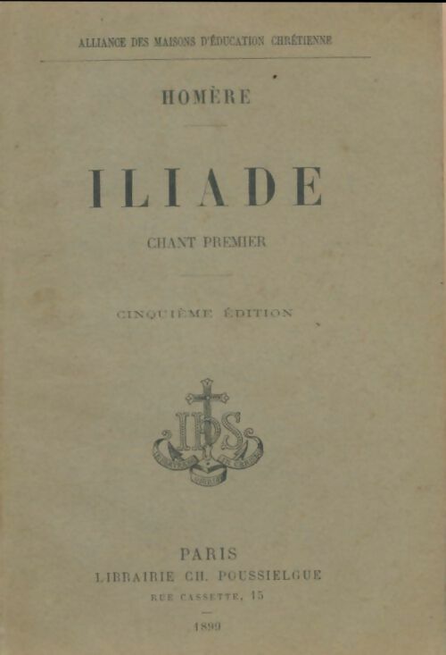 Livrenpoche : Iliade chant premier - Homère - Livre