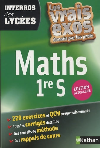 Livrenpoche : Maths 1ère S - Cyriaque Cholet - Livre