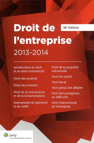 Livrenpoche : Droit de l'entreprise 2013-2014 - Jean-Luc Vallens - Livre