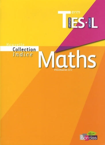 Livrenpoche : Maths Terminales ES, L spécifique - Sébastien Cante - Livre