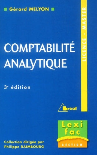 Livrenpoche : Comptabilité analytique - Gérard Melyon - Livre