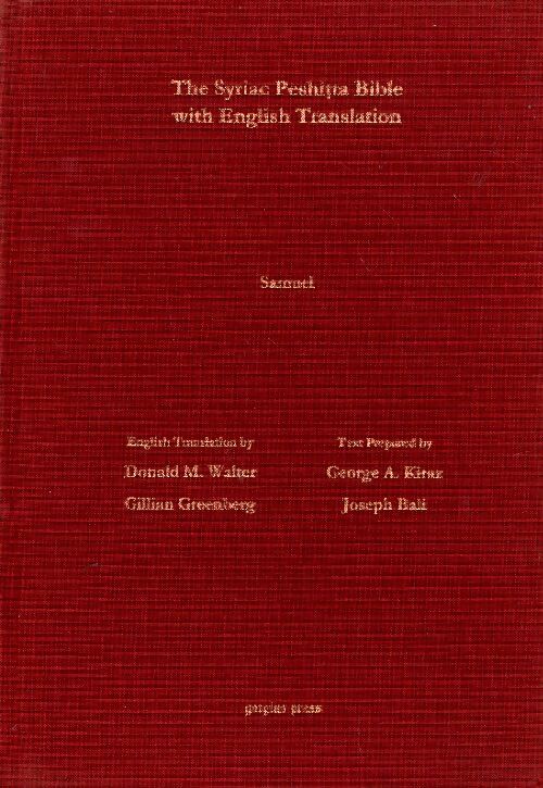 Livrenpoche : Samuel 1 & 2 according to the syriac peshitta version with English translation - Donald Walter - Livre