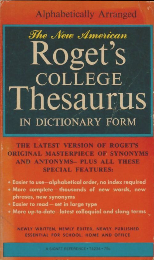 Livrenpoche : Roget's college thesaurus - Collectif - Livre