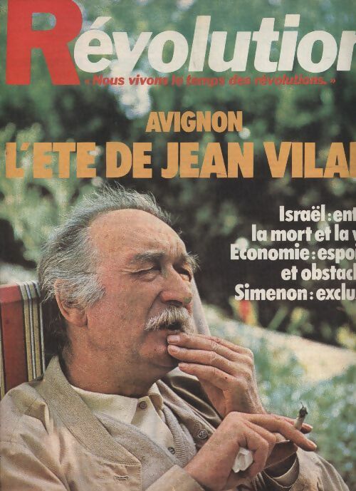 Livrenpoche : Révolution n°71 : l'été de Jean Vilar - Collectif - Livre