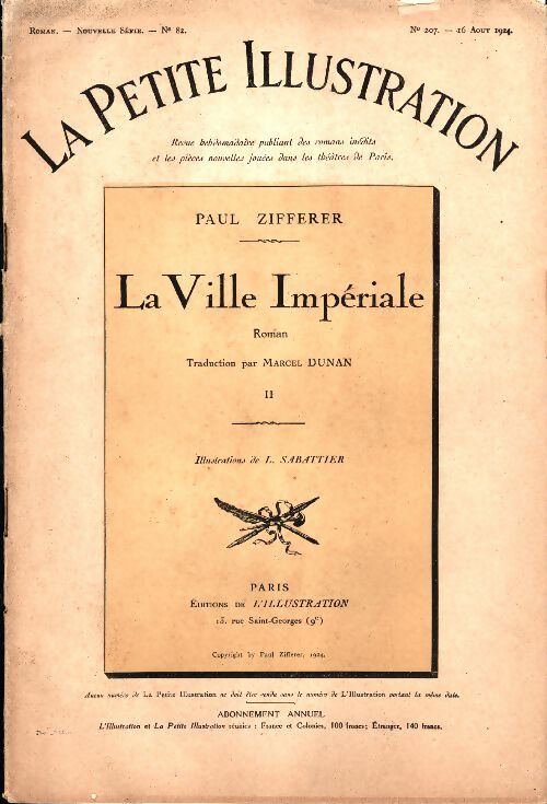 Livrenpoche : La petite illustration n°207 Roman n°82 : La ville impériale Tome II - Collectif - Livre