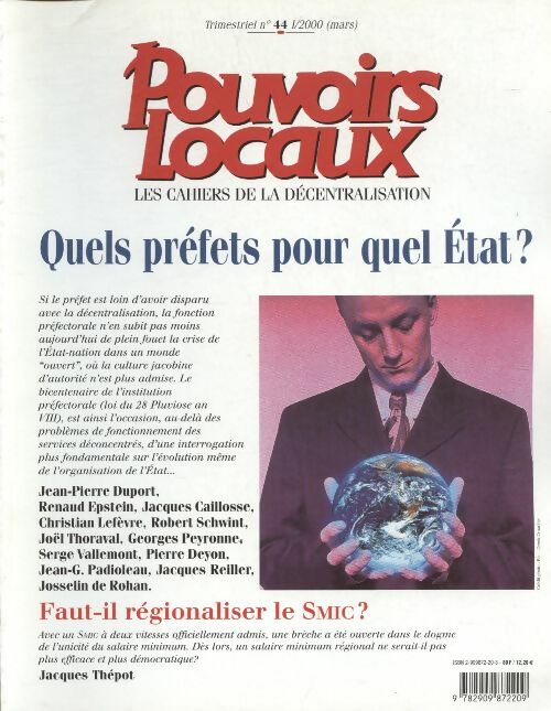 Livrenpoche : Pouvoirs locaux n°44 : quels préfets pour quel Etat ? - Collectif - Livre