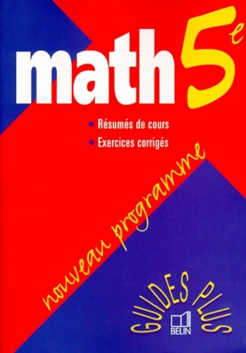Livrenpoche : Math 5e. 15 étapes pour réussir - Jean-Louis Boursin - Livre