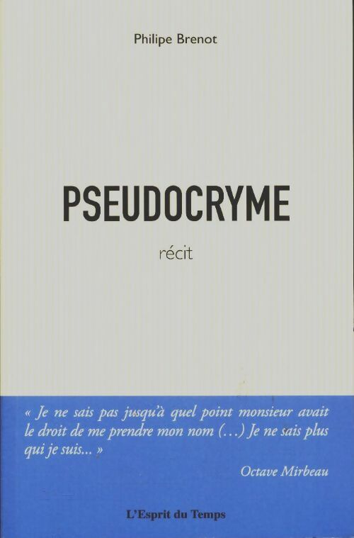 Livrenpoche : Pseudocryme - Philipe Brenot - Livre