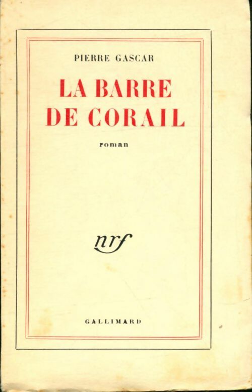 Livrenpoche : La barre de corail - Pierre Gascar - Livre