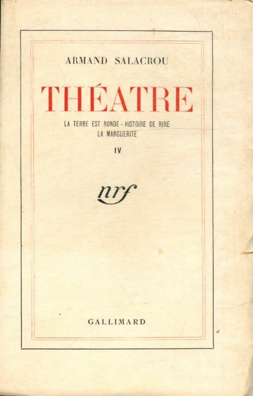 Livrenpoche : Théâtre tome IV - Armand Salacrou - Livre