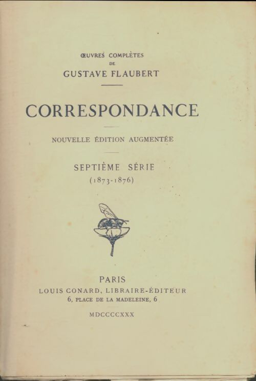 Livrenpoche : Correspondance septième série : 1873-1876 - Gustave Flaubert - Livre