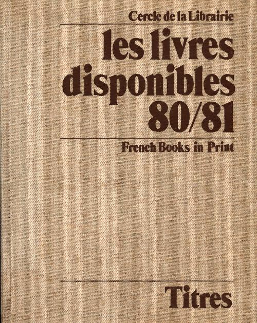 Livrenpoche : Les livres disponibles 80/81 - Cercle de la librairie - Livre